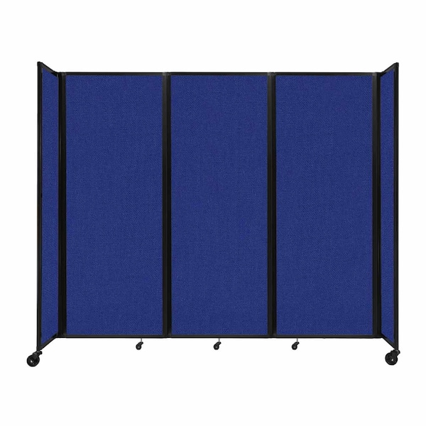 Versare Room Divider 360 Folding Portable Partition 8'6" x 7'6" Royal Blue Fabric 1190305 - main